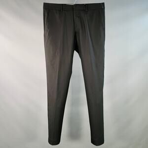 AMI by ALEXANDRE MATTIUSSI Size 35 Black Wool Tapered Button Fly Dress Pants
